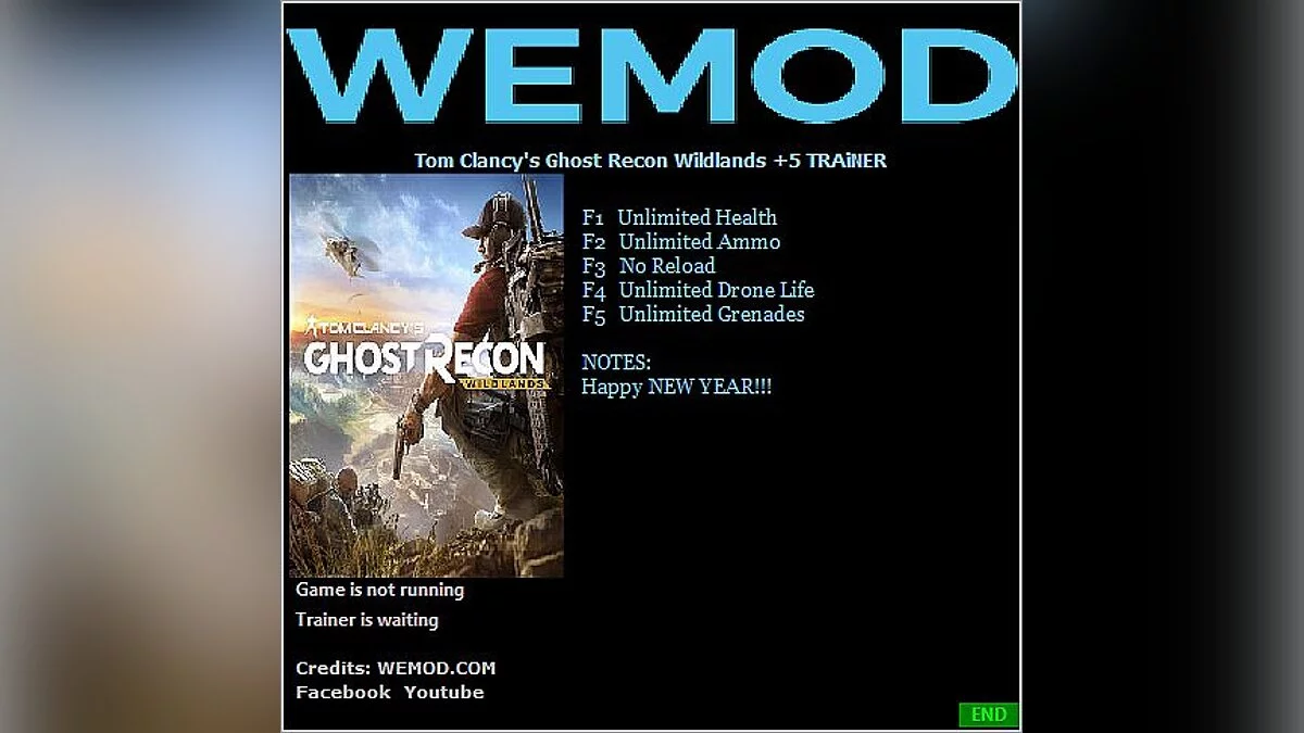 Tom Clancy's Ghost Recon: Wildlands — Трейнер / Trainer (+5) [1.0] [WEMOD]