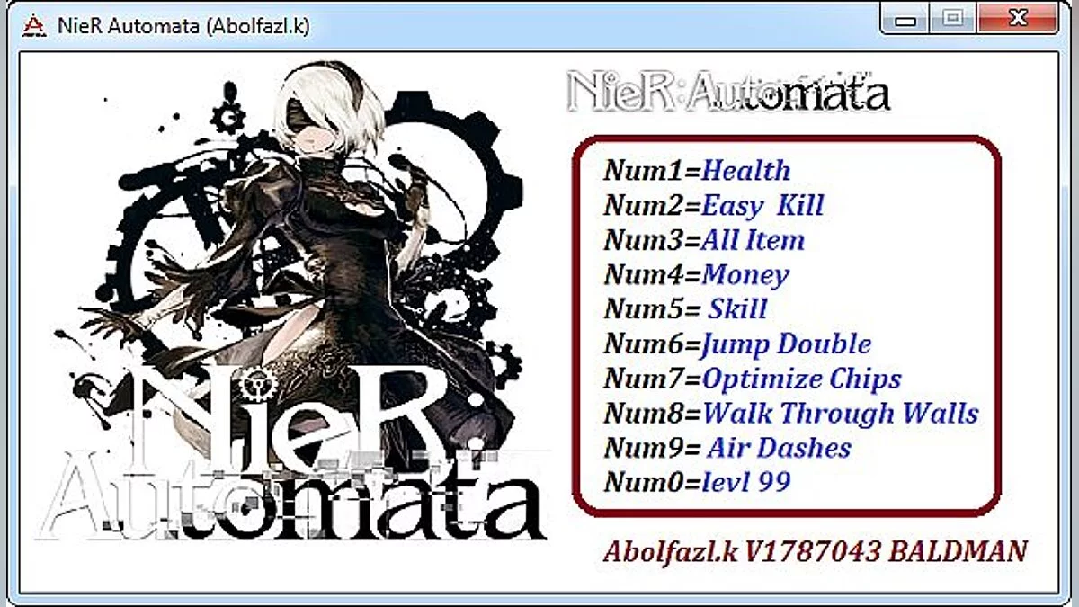 NieR: Automata — Трейнер / Trainer (+10) [1787043: x64] [Abolfazl.k]