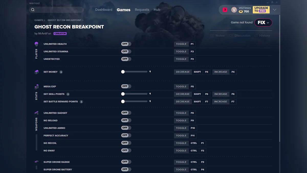 Tom Clancy's Ghost Recon: Breakpoint — Трейнер (+17) от 17.07.2020 [WeMod] [Uplay]