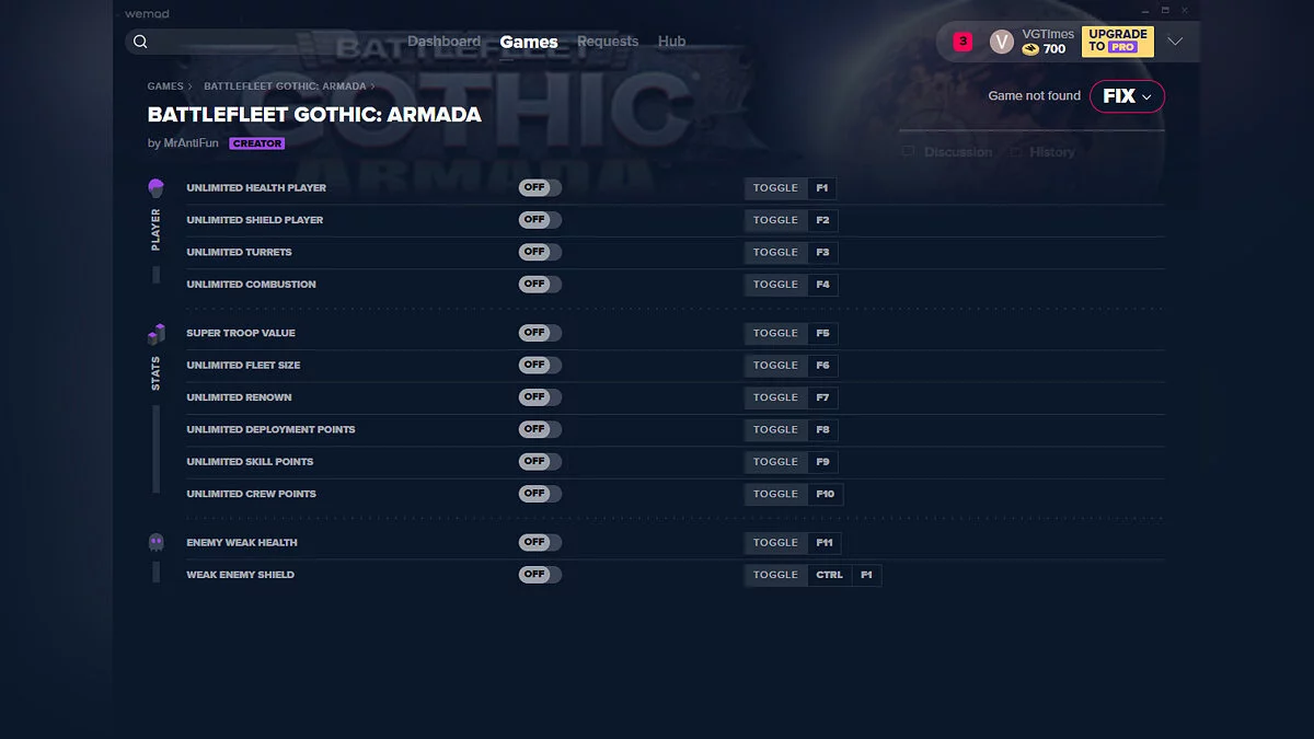 Battlefleet Gothic: Armada — Трейнер (+12) от 31.07.2020 [WeMod]