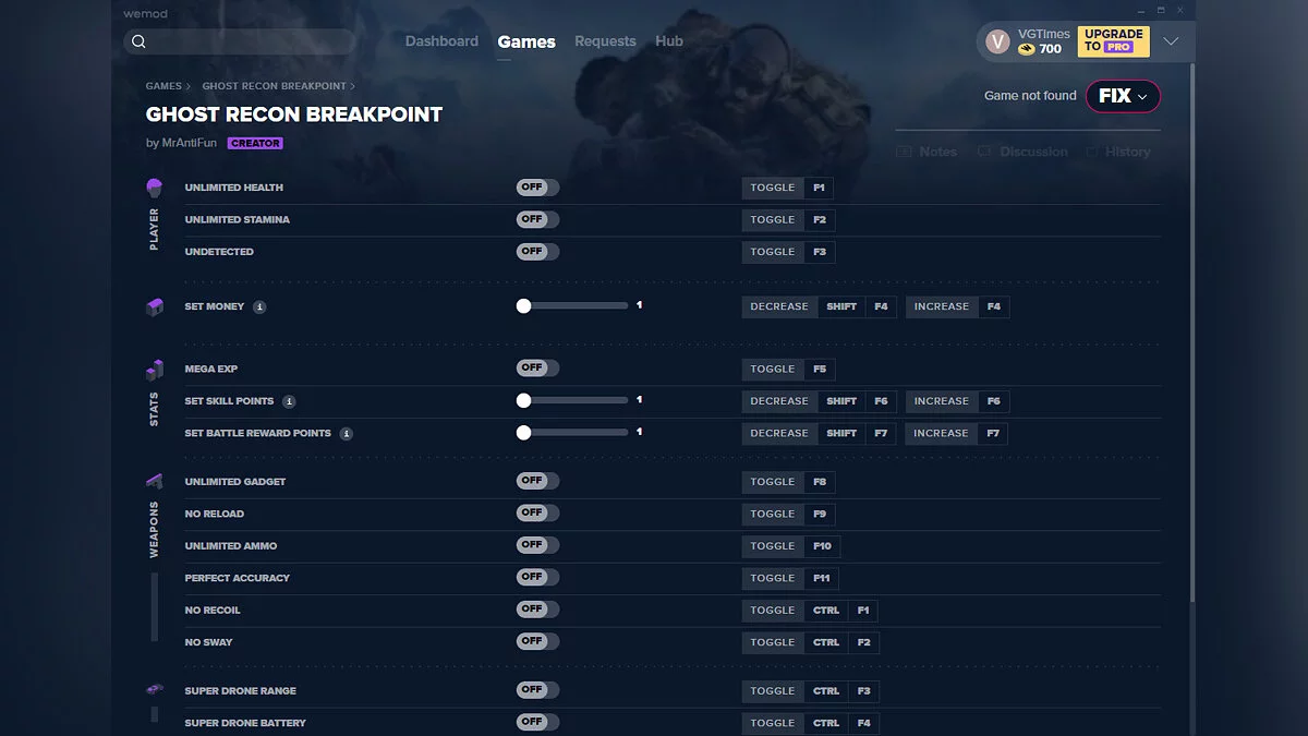 Tom Clancy's Ghost Recon: Breakpoint — Трейнер (+17) от 17.09.2020 [WeMod]