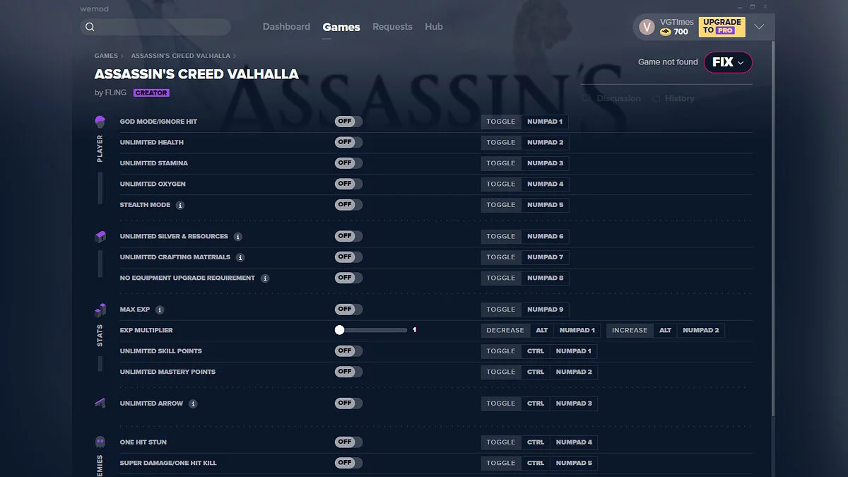 Assassin's Creed Valhalla — Трейнер (+17) от 10.11.2020 [WeMod] [Epic]