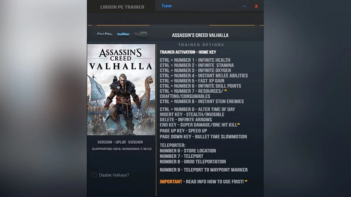 Assassin's Creed Valhalla — Трейнер (+18) [1.0.2]