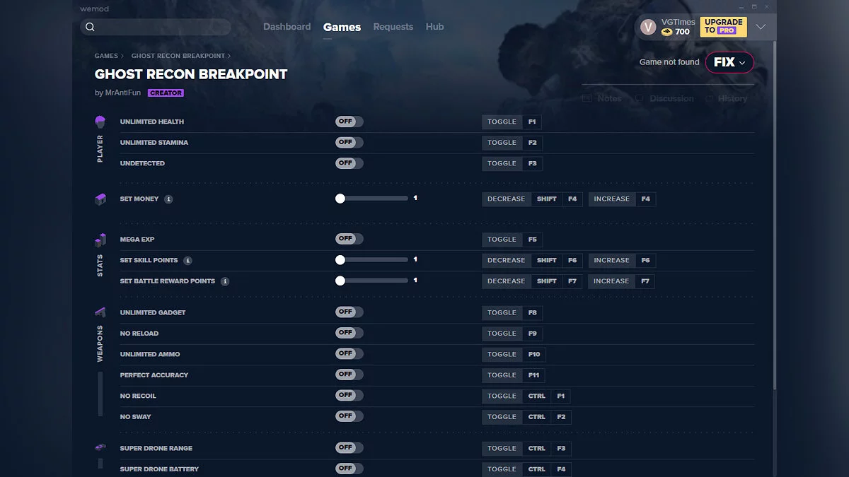 Tom Clancy's Ghost Recon: Breakpoint — Трейнер (+17) от 01.02.2021 [WeMod]