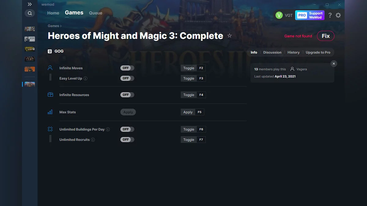 Heroes of Might and Magic 3 Complete (Collector's Edition) — Трейнер (+6) от 23.04.2021 [WeMod]