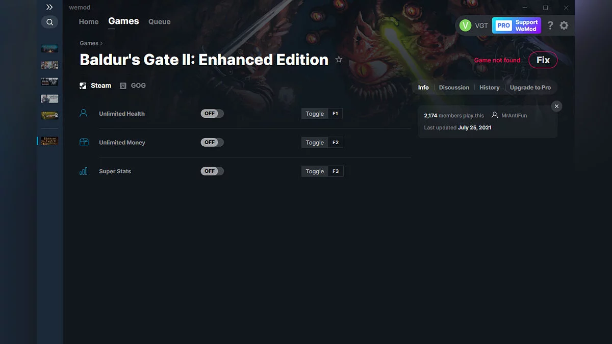 Baldur's Gate 2: Enhanced Edition — Трейнер (+3) от 25.07.2021 [WeMod]