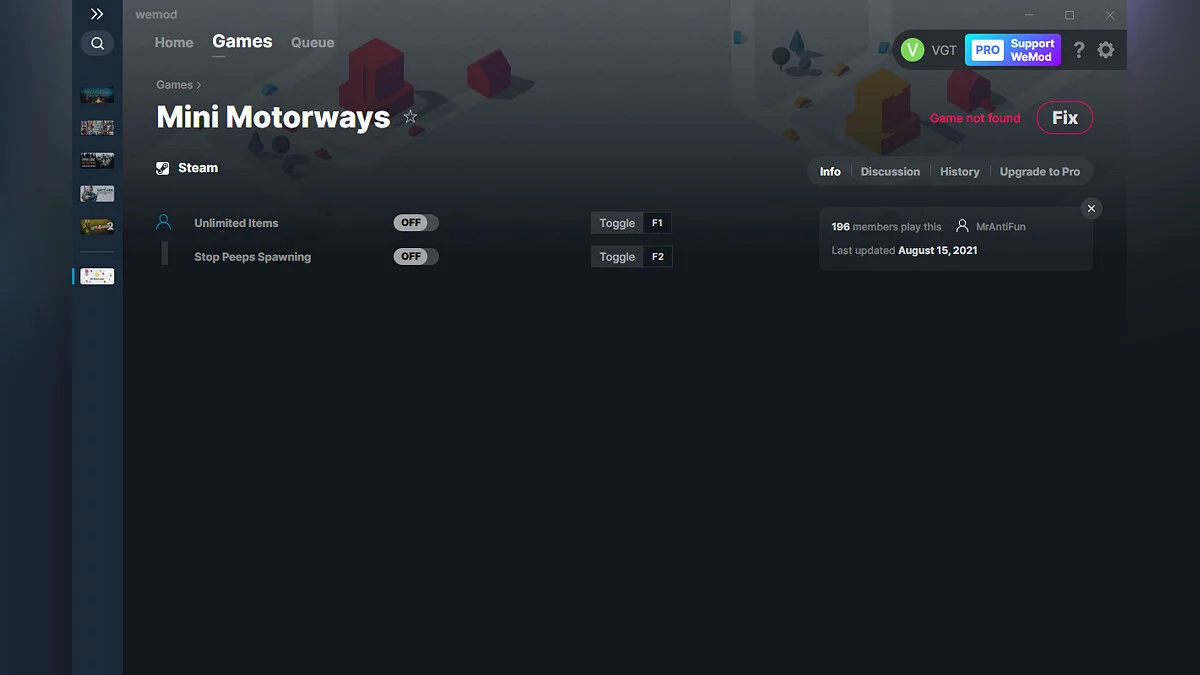 Mini Motorways — Трейнер (+2) от 15.08.2021 [WeMod]