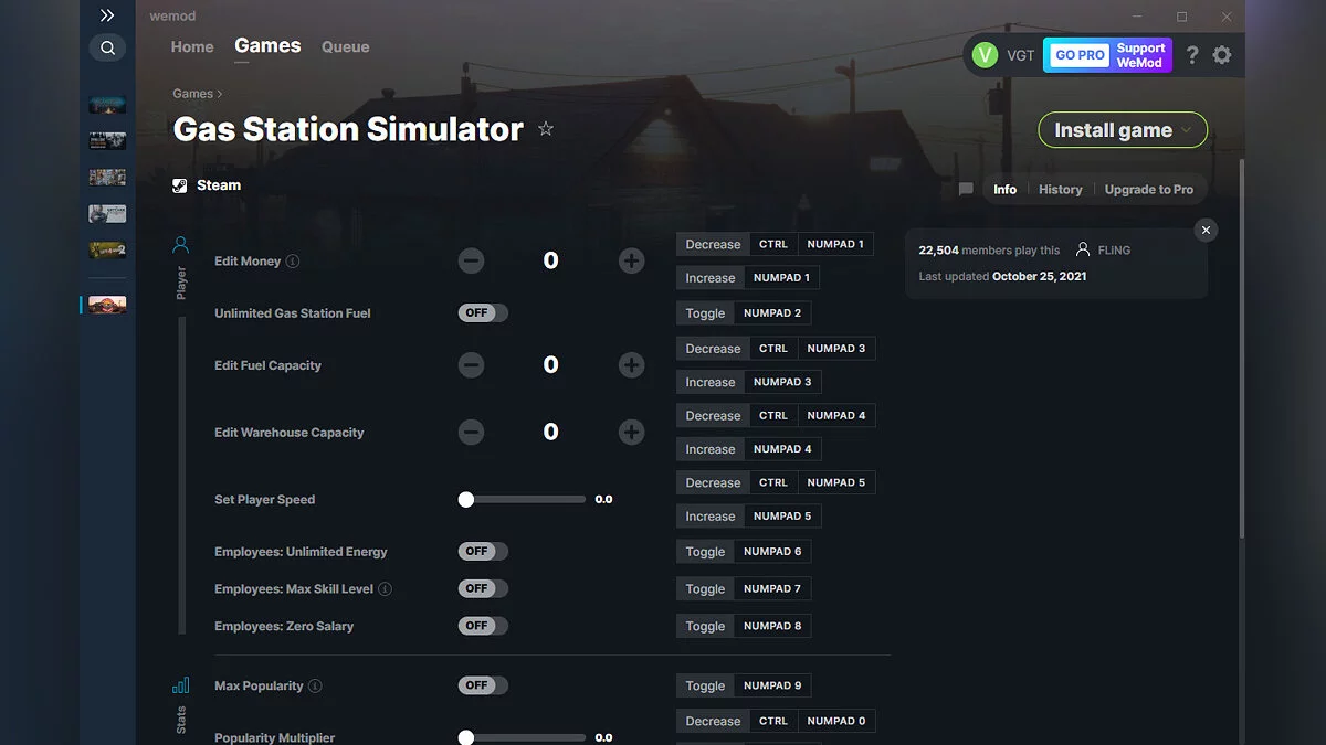 Gas Station Simulator — Трейнер (+16) от 25.10.2021 [WeMod]