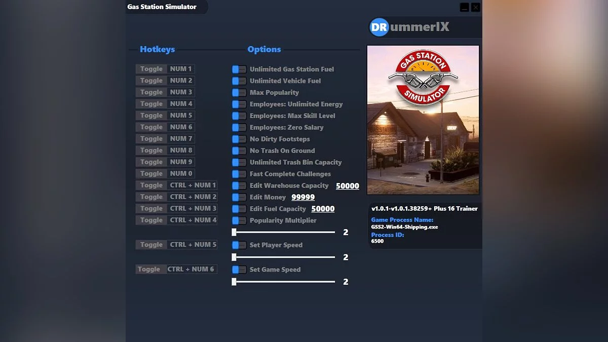 Gas Station Simulator — Трейнер (+16) [Game Version: v1.0.1.38259+][Fix]