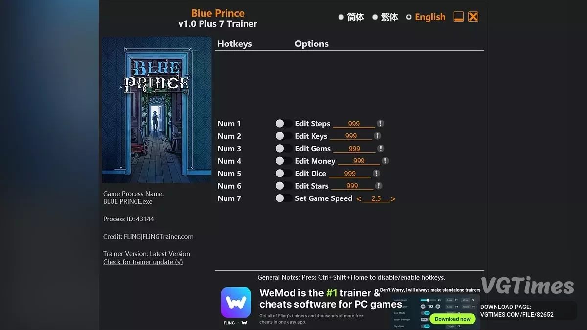 Blue Prince — Трейнер (+7) [v1.0-v20260429]