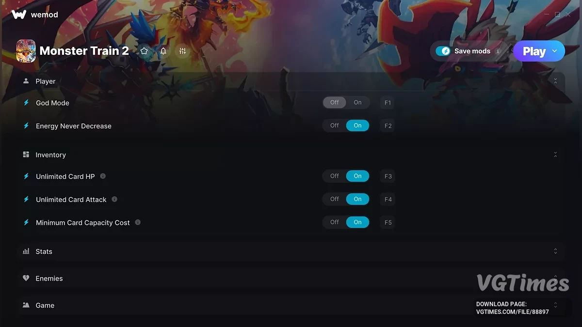 Monster Train 2 — Трейнер (+12)