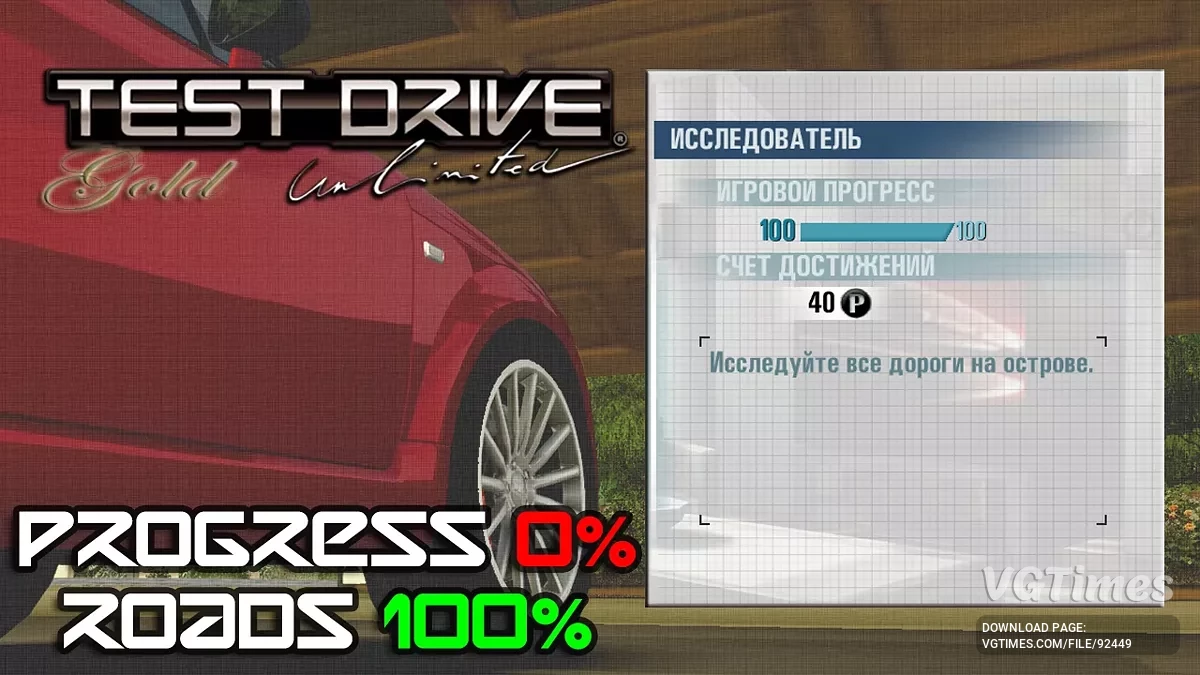 Test Drive Unlimited — Чистое начало, дороги 100% [1.66]