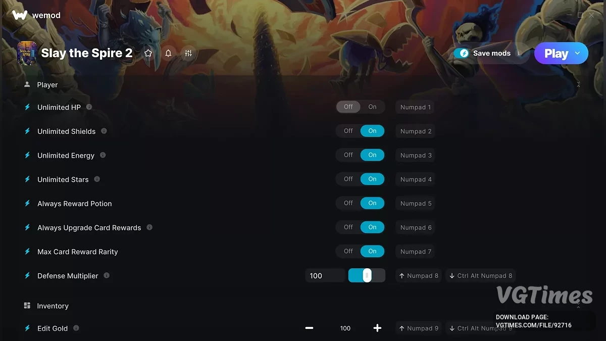 Slay the Spire 2 — Трейнер (+20)