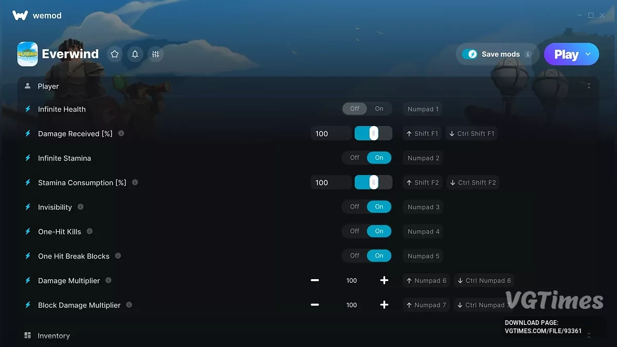 Everwind — Трейнер (+22)
