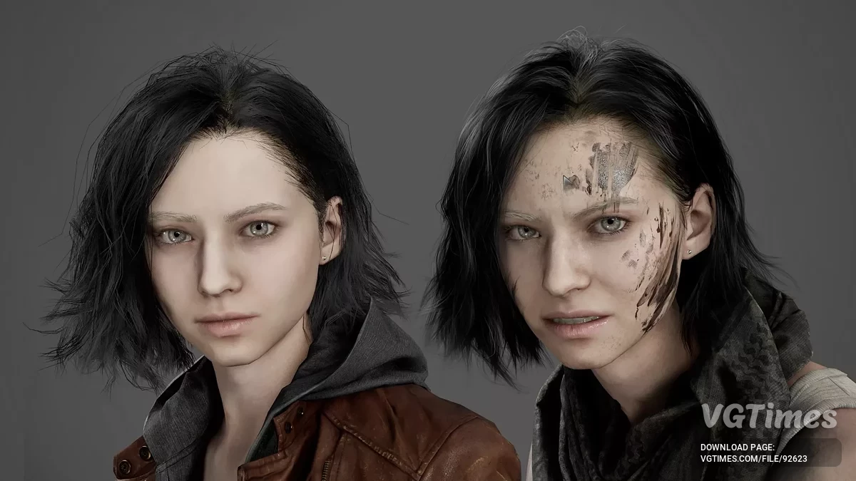 Resident Evil Requiem — Волосы черного и белого цвета для Грейс