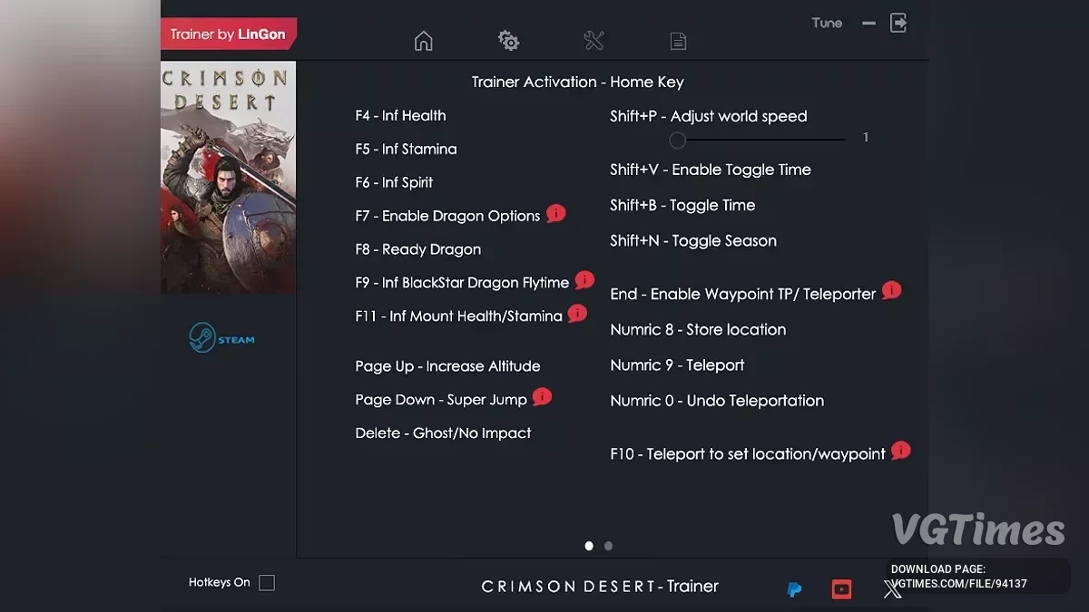Crimson Desert — Трейнер (+15) [1.04.02]