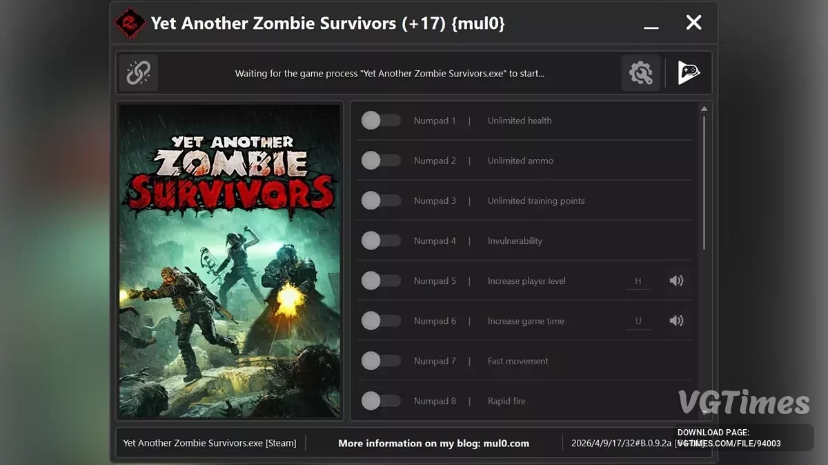 Yet Another Zombie Survivors — Трейнер (+17) [2026/4/9/17/32#B.0.9.2a]