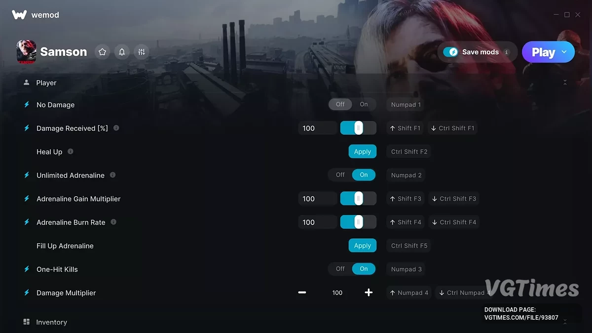 Samson — Трейнер (+31)