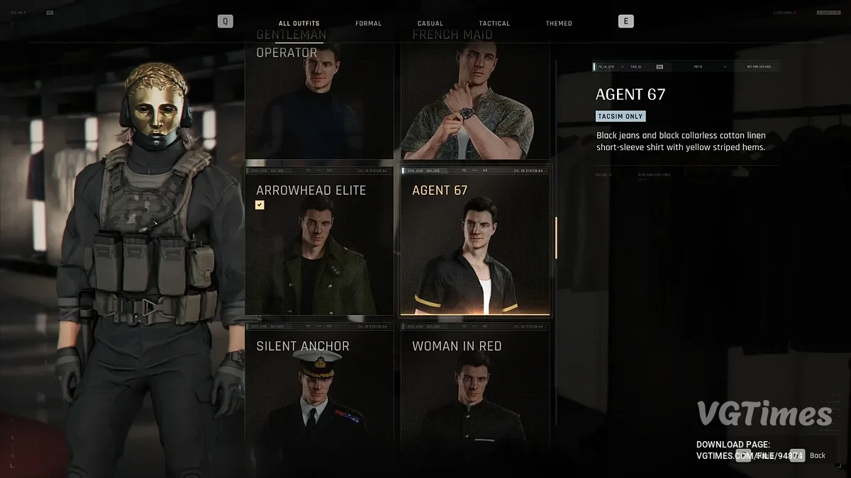 007 First Light — Expanded Outfits — расширенный гардероб