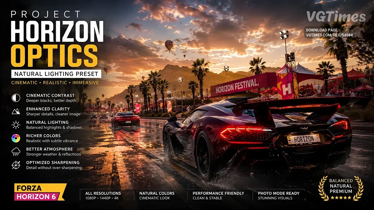 Forza Horizon 6 — Project Horizon Optics Natural Lighting