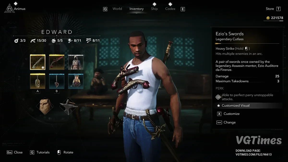 Assassin's Creed Black Flag Resynced — Карл Джонсон (CJ из GTA: SA)