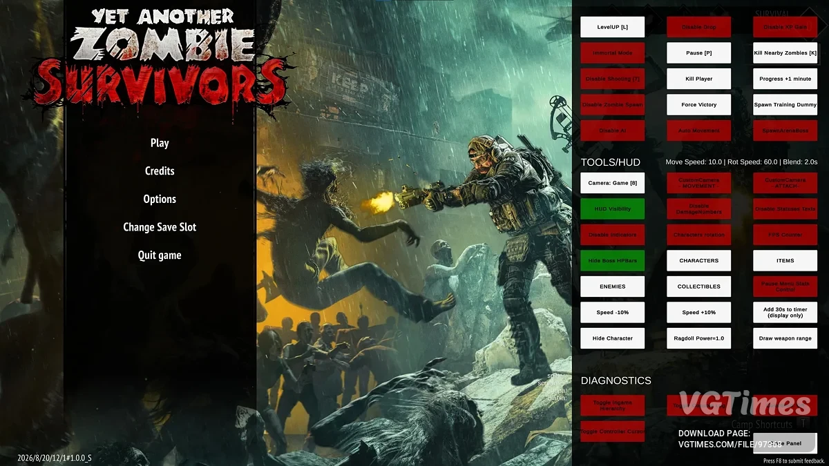 Yet Another Zombie Survivors — Таблица для Cheat Engine