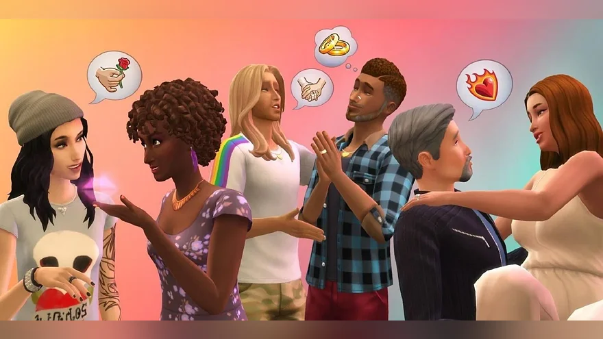 Персонажи The Sims 4 в общении