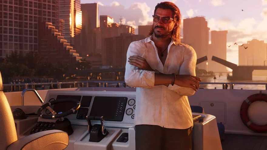 Персонаж GTA 6 на катере