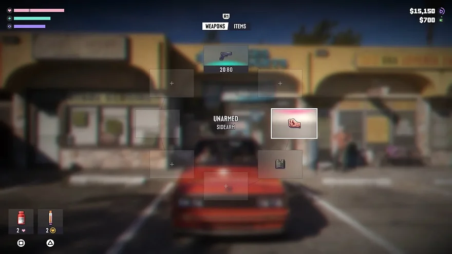Интерфейс выбора оружия в GTA 6