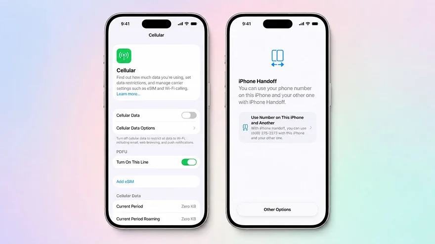 Настройки сотовой связи и iPhone Handoff в iOS