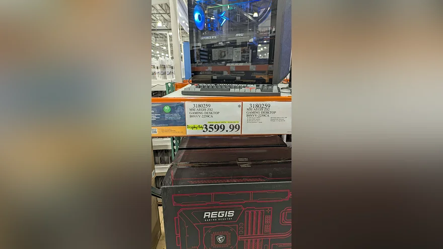 Игровой ПК MSI Aegis ZS2 с RTX 5080 в Costco