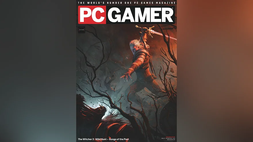 Обложка PC Gamer с Геральтом из Ривии