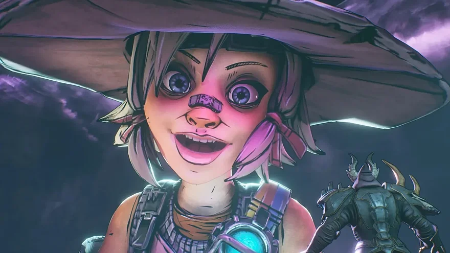 Персонаж Tiny Tina в шляпе и броне