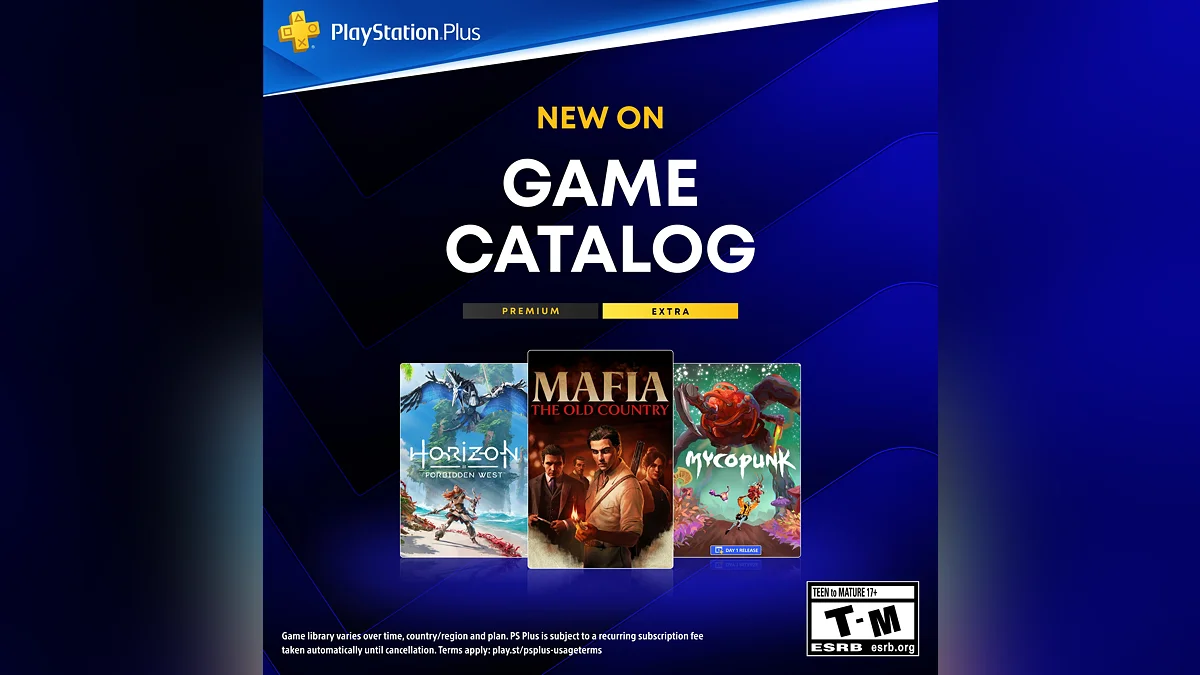 Mafia: The Old Country, Horizon Forbidden West и Mycopunk добавят в PlayStation Plus Extra и Premium